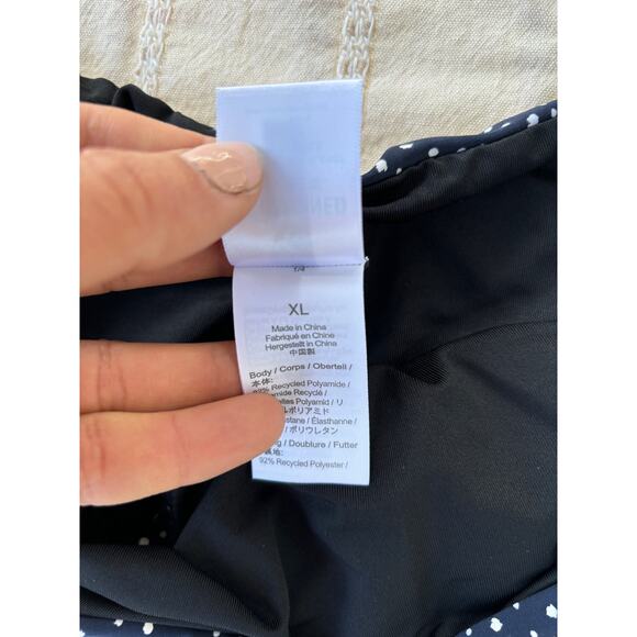 NWT J.Crew Hipster Bikini Bottom in Dot, Navy, Size XL - Picture 5 of 6